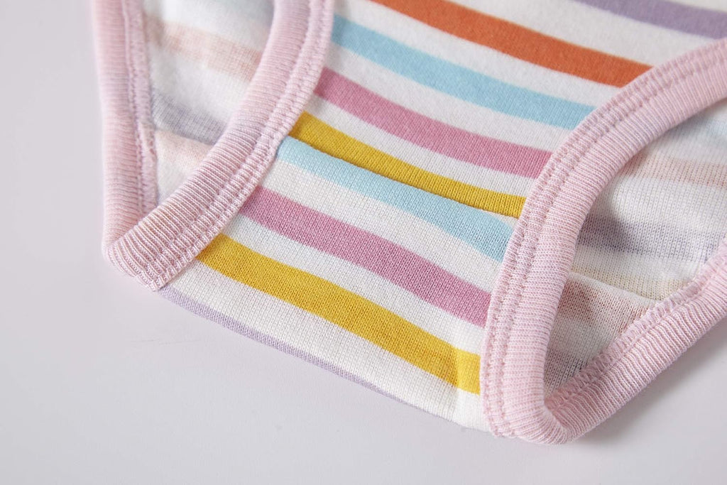 Cadidi Dinos Little Girls' Soft Cotton Underwear Kids Cool Breathable Comfort Panty Briefs Toddler Undies(Pack of 6)