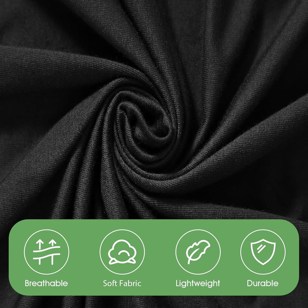 iEvolve Cotton Knitted Baby Swaddle Blanket with Hat Headband Set Newborn Swaddle Wrap Receiving Blankets for Baby Girl Boy 45" x 45"(Black)