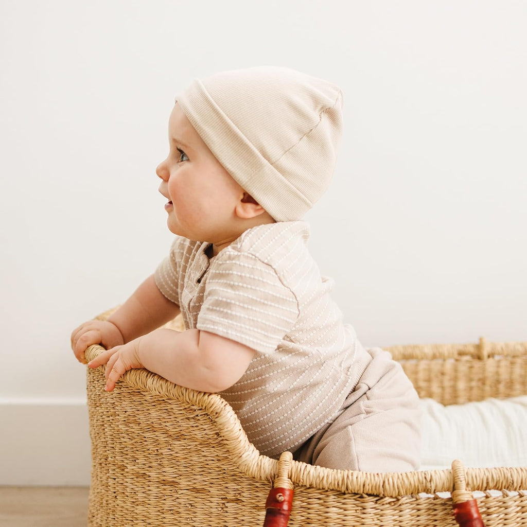 Konssy 6 Pack Baby Beanie Hats for Unisex, Toddler Beanies Baby Girl Boy Hat Warm Cap for Infant, Toddler