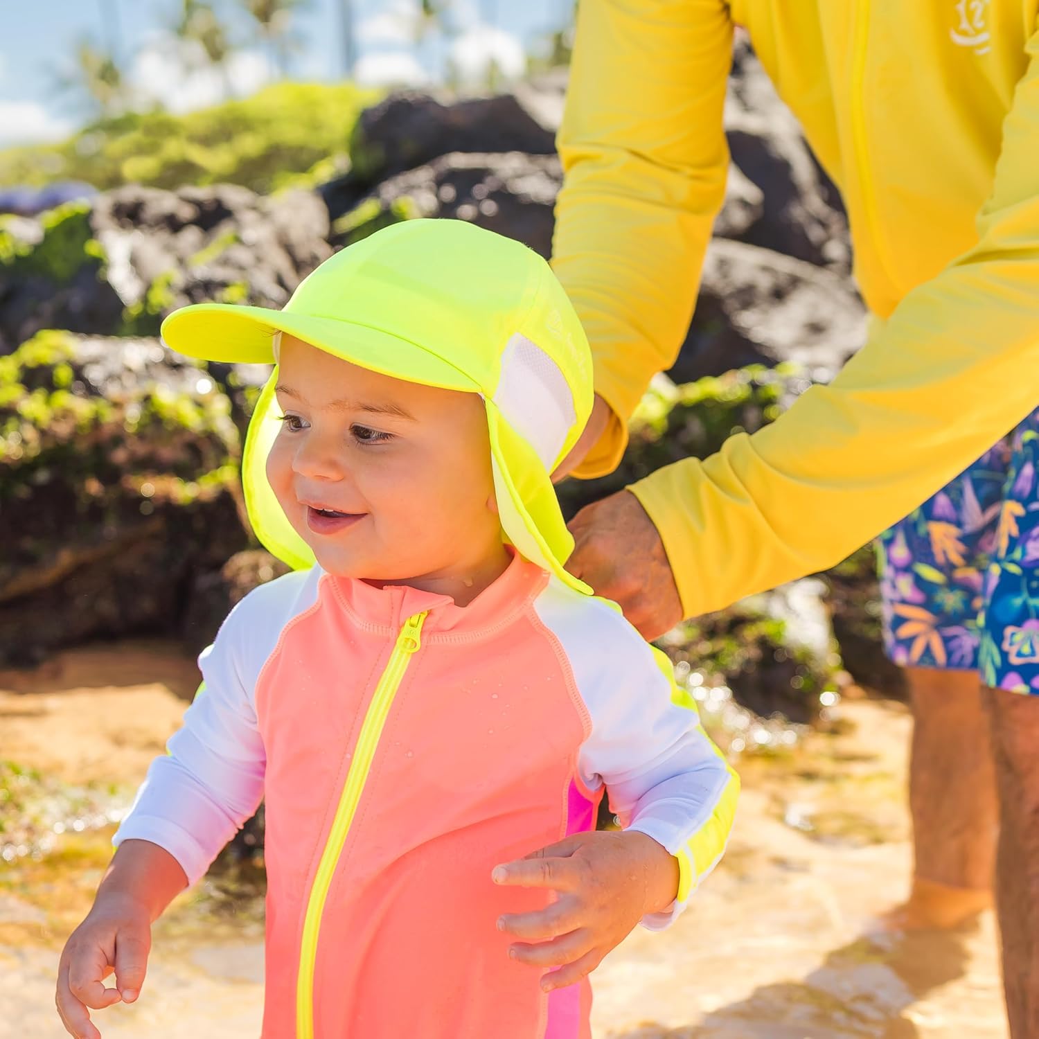 SwimZip Sun Hat with Neck Flap | UPF 50+ Protection for Baby, Toddler, and Kids