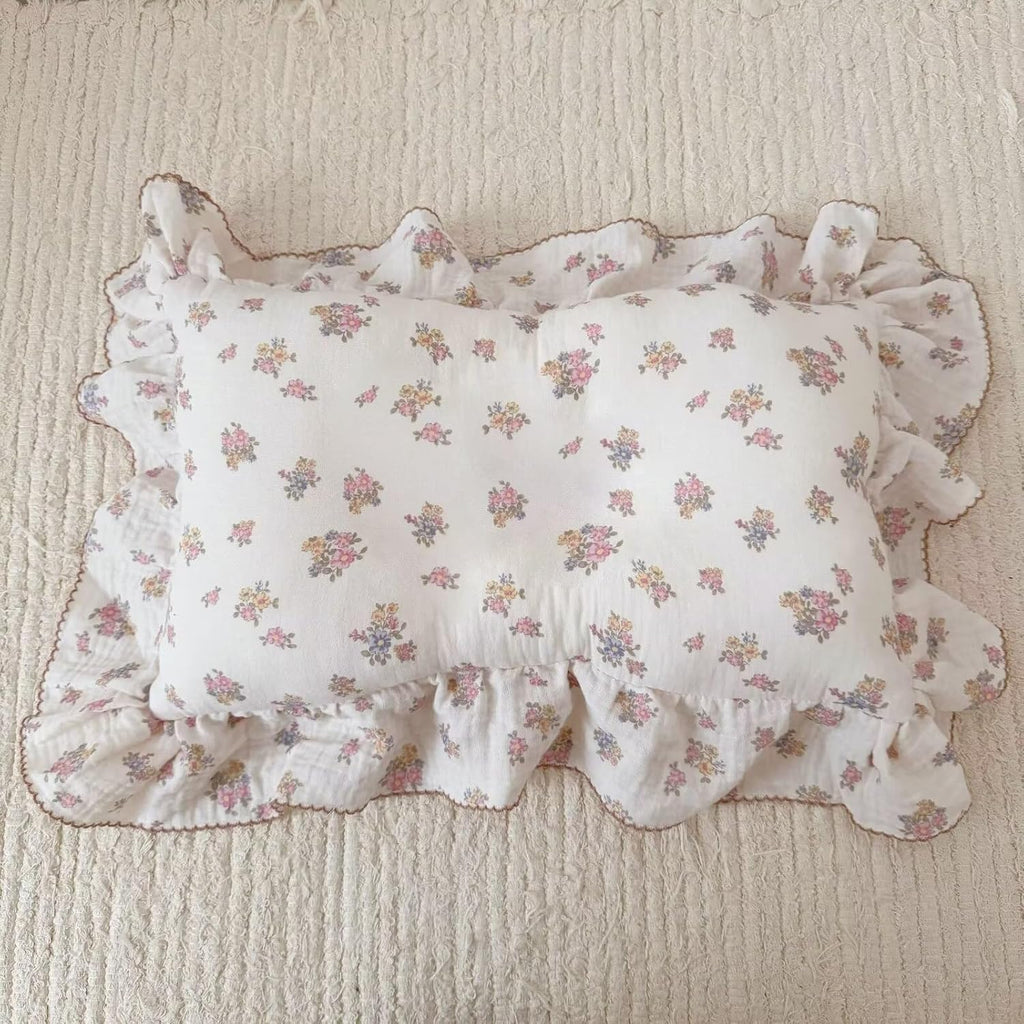 BuLuTu Tuberose Floral Themed Pillow Covers Standard Size for Kids Toddler/Twin Bed, Soft Breathable Children Pillowcases for Daycare & Travel, Enveloped, 20"x26", Machine Washable