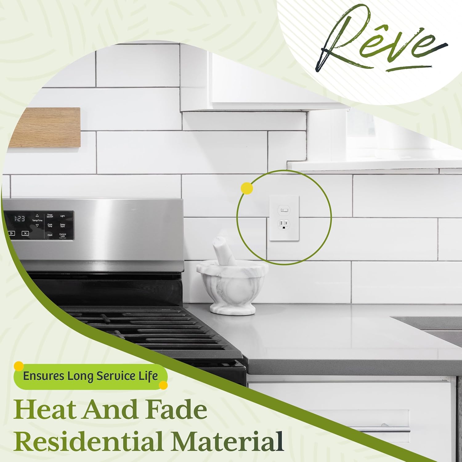 TG Mid-Size Screwless Duplex Wall Plate, Child Safe Receptacle Outlet Cover, Medium Size 1-Gang 4.88" H x 3.11" L, Polycarbonate Thermoplastic, UL Listed, SP-MS1-W5P, White (5 Pack)