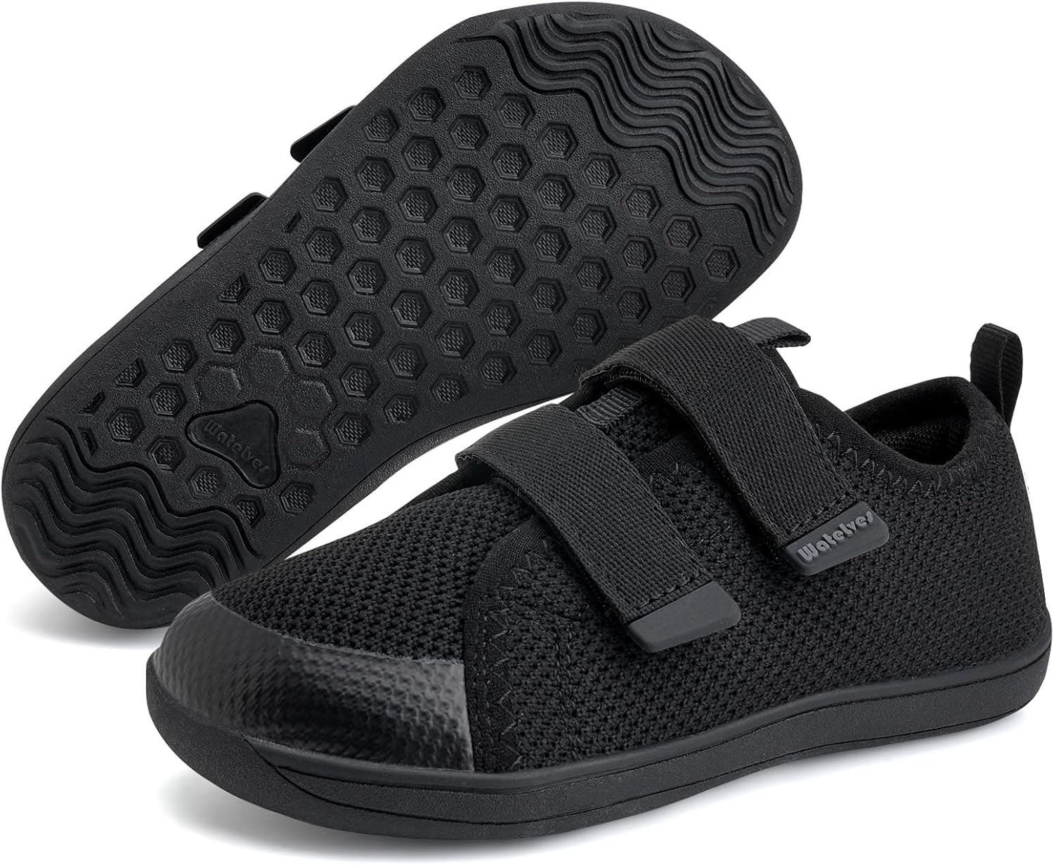 WateLves Toddler Little Kids Wide Barefoot Shoes The First Walking Shoes Girls Boys Breathable Zero Drop Minimalist Sneakers with Wide Toe Box Natural to Grow