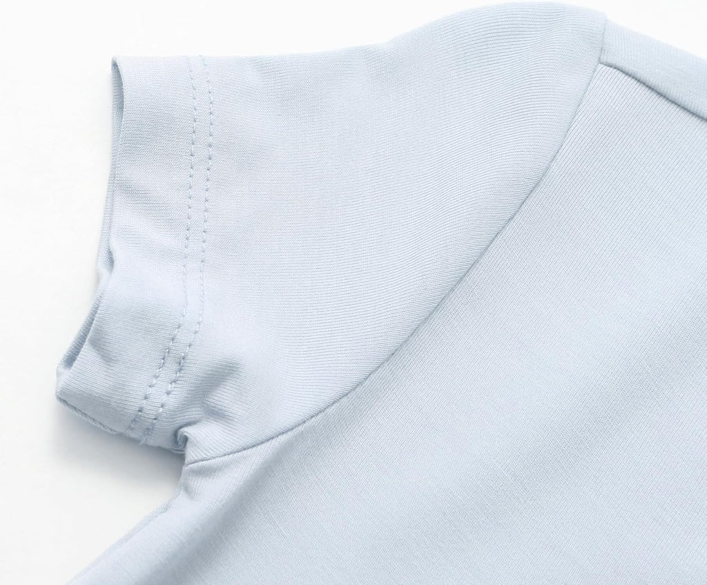 JunNeng Baby Boy Girl 2 Pack Rayon of Bamboo Summer Sleeper Infant Soft Short Sleeve Zipper Footless One-piece Romper