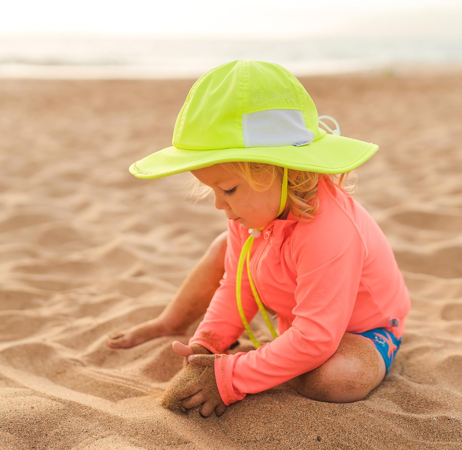 SwimZip Wide Brim Sun Hat | UPF 50+ Protection for Baby, Toddler, and Kids