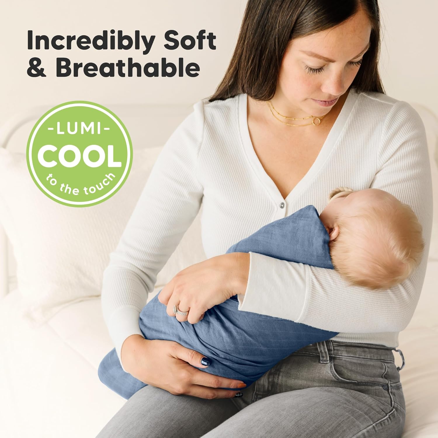 4-Pack Muslin Swaddle Blankets for Boys, Girls - Organic Baby Swaddles for Newborns, Soft & Breathable Receiving Baby Blankets for Girl, Boy, Neutral, Newborn Essentials Gift (Corals)