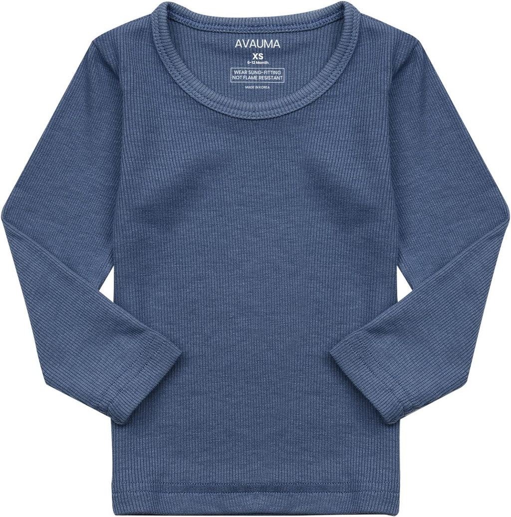 AVAUMA Baby Boys Girls Pajama Set Kids Toddler Snug fit Ribbed Sleepwear pjs for Daily Life Style