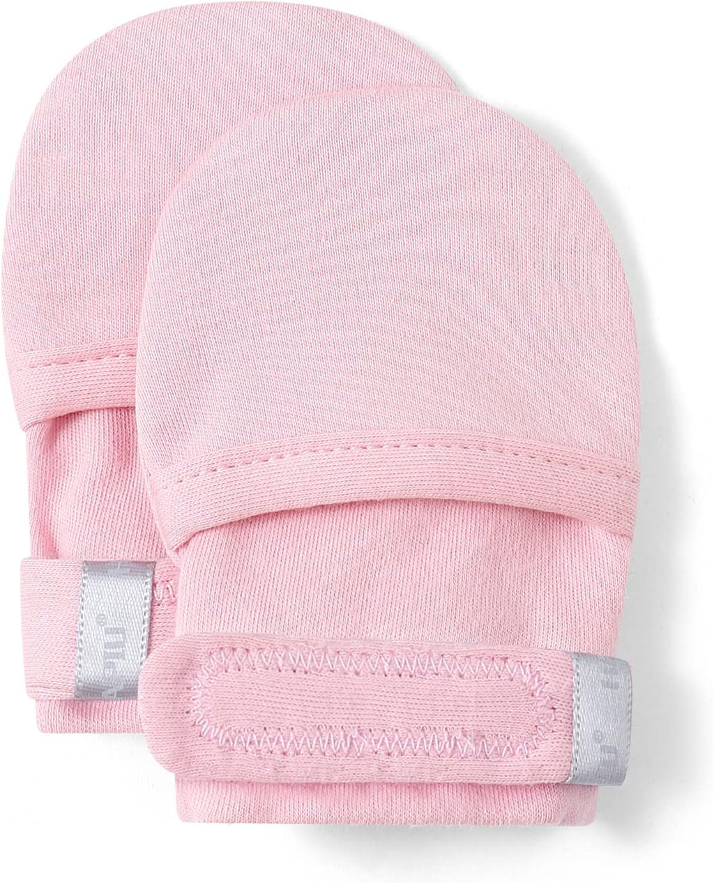 HAPIU Baby No Scratch Mittens Stay On, 100% Cotton Breathable, Adjustable Infant Gloves for Boys Girls, Newborn - 12 M