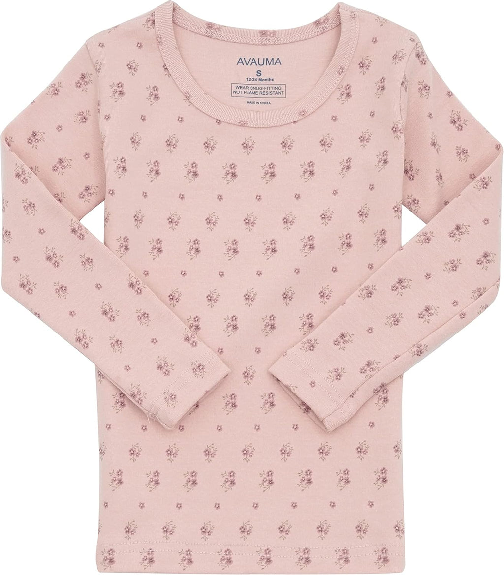 AVAUMA Baby Boys Girls Pajama Set 6M-7T Kids Cute Toddler Snug fit Pattern Design Pjs Cotton Sleepwear