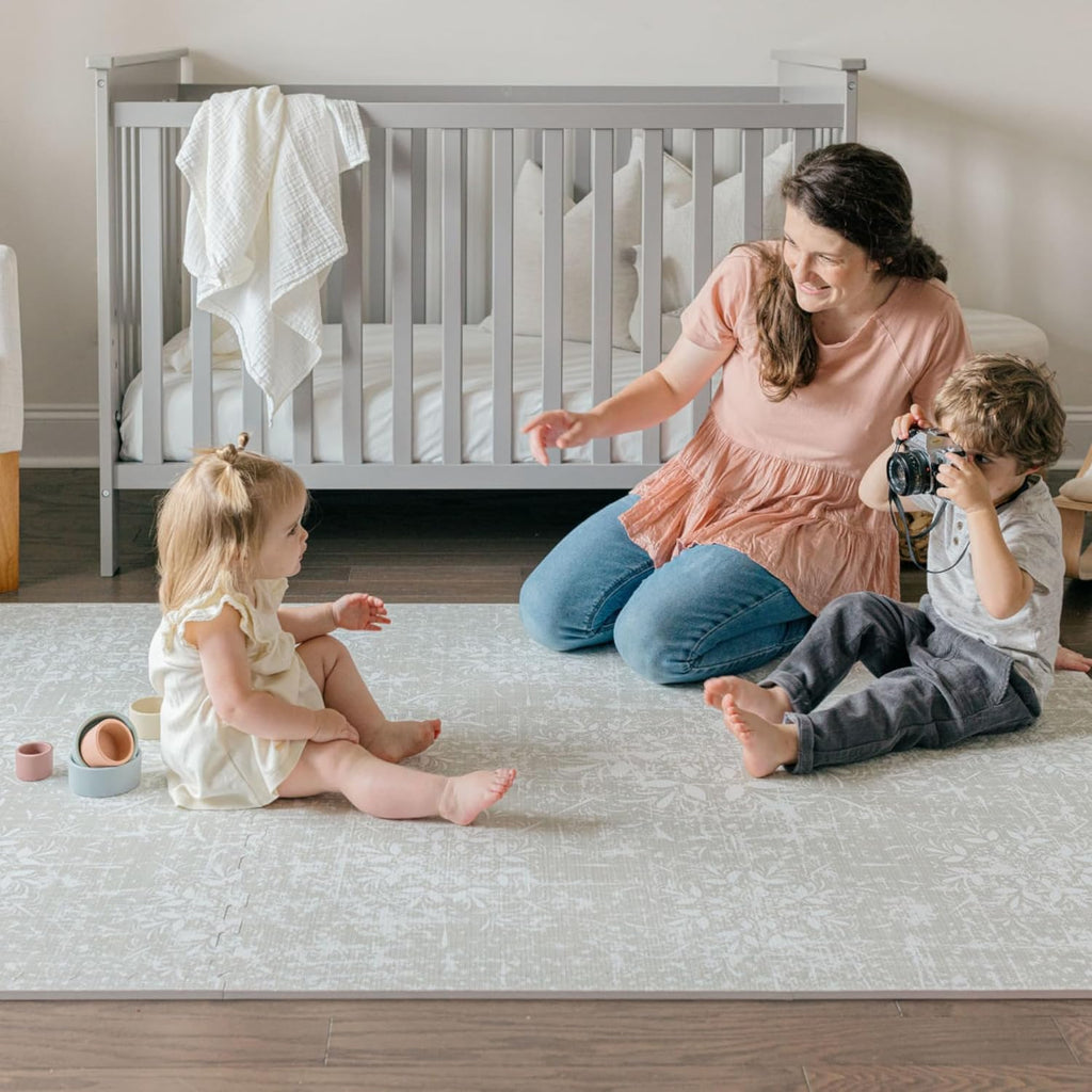 Baby Play Mats for Floor - Eden (4x6ft) - Premium EVA Foam Play Mat for Babies & Toddlers - Perfect for Tummy Time, Crawling, Playroom - Stylish & Comfortable Kids Play Mat