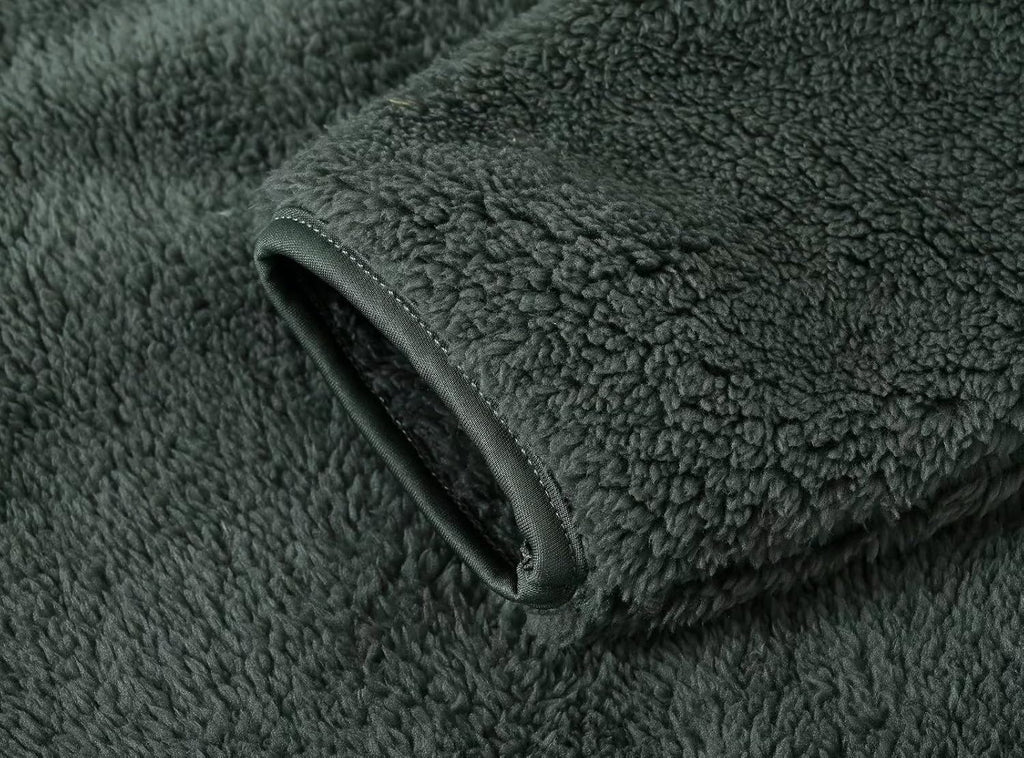 AIWUHE Toddler Boys Girls Hooded Jacket Fleece Hoodie Winter Warm Solid Color Teddy Coat Zip-up Bear Ear Sweater Fall Clothes