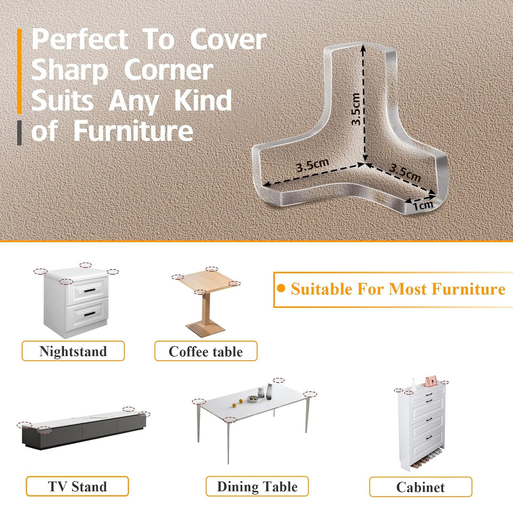 12 Pack Corner Protector, Clear Corner Guards Table Edge Protectors, Baby Safety Corner Bumpers Covers, Furniture & Sharp Corner Baby Proofing, T Shaped(1.4"x1.4" x1.4")
