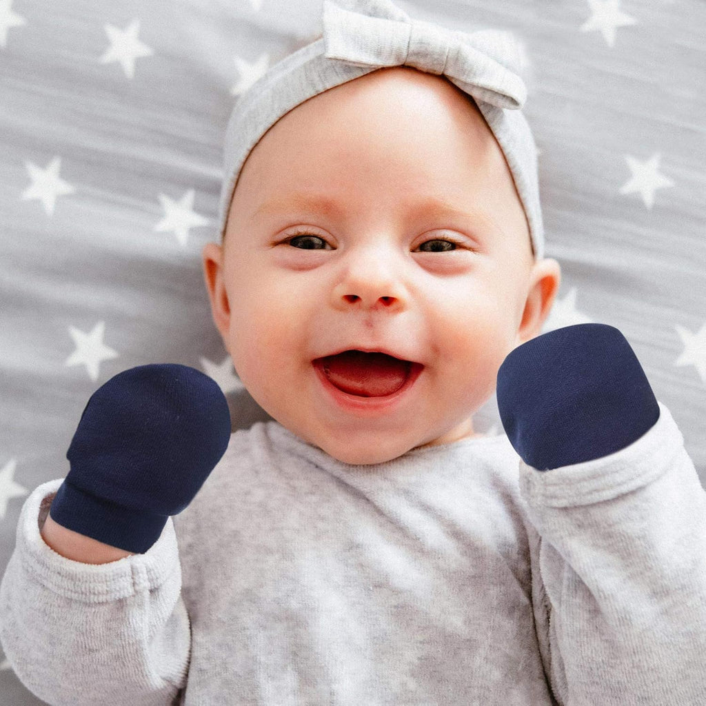 Geyoga 6 Pairs Newborn Baby Mittens No Scratch Gloves Infant Toddler Anti Scratch Essentials Unisex for 3-9 Months Girls Boys