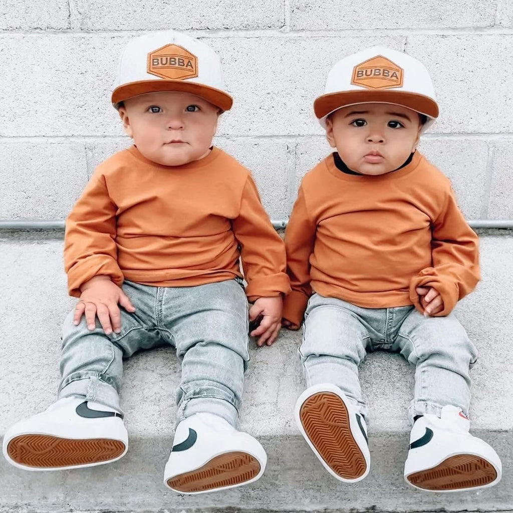 Baby Hats - Baseball Hat, Newborn Youth Flat Brim Mesh Trucker Surf Skate Bubba Bro Fitted Beach Cap Gorros para Bebes