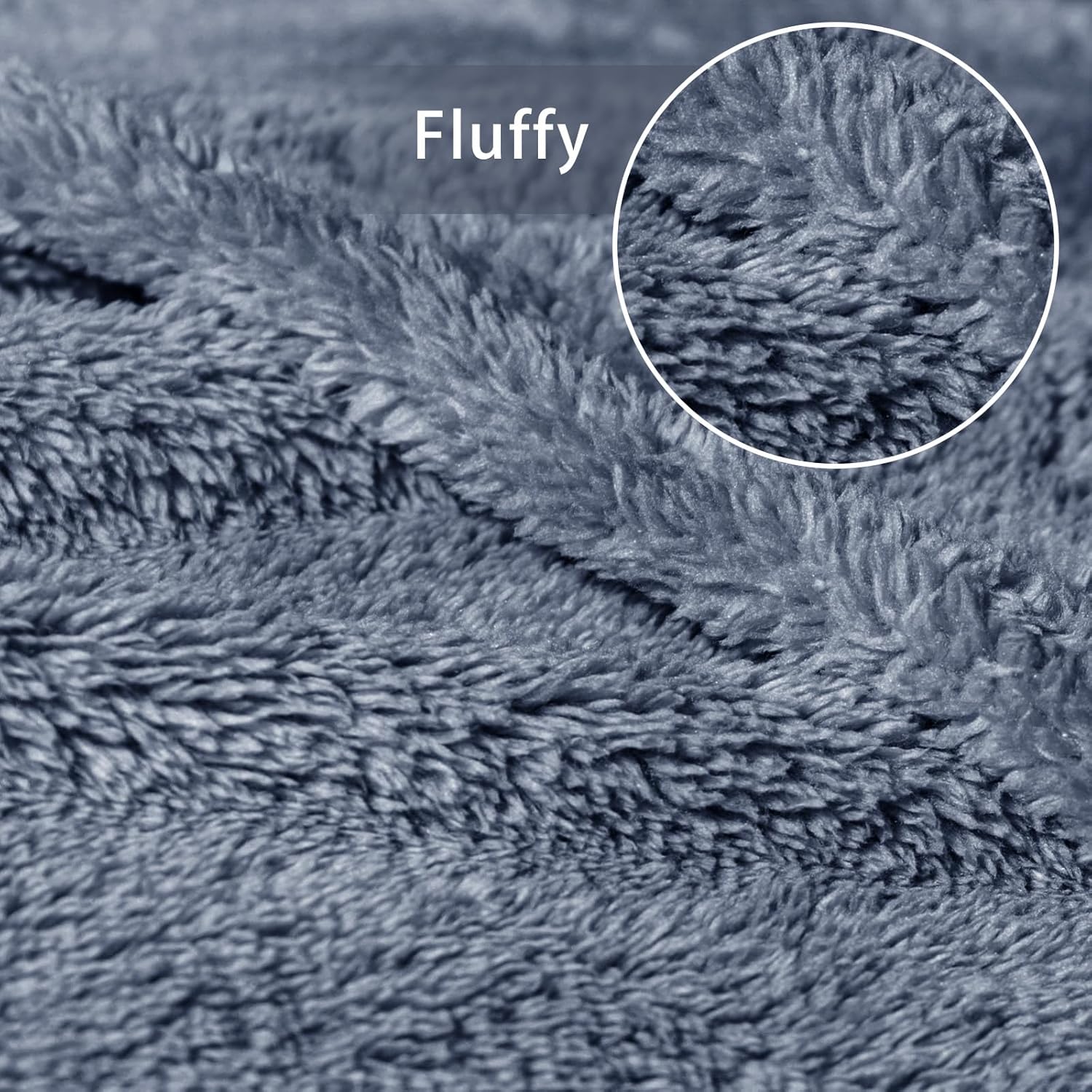 Exclusivo Mezcla King Size Flannel Fleece Blanket, Super Soft Velvet Plush Bed Blanket, Fuzzy Cozy and Warm for All Seasons, 90x104 Inches, Stone Blue