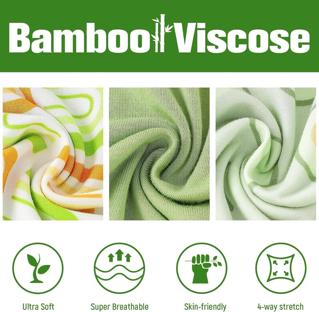 OPAWO Bamboo Baby Pajamas 3 Pack, Double Zipper Bamboo Sleepers for Baby Boy Girl Romper, Toddler Summer Clothes Outfit 0-24M