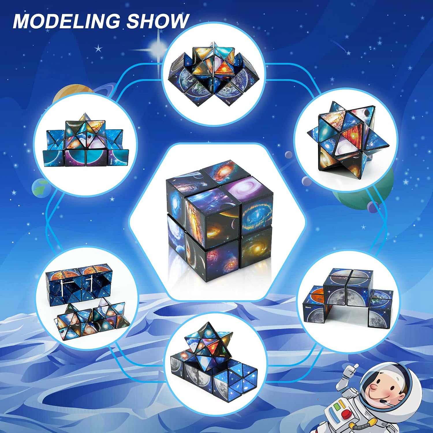 Star Cube Magic Cube Set, 2 in 1 Yoshimoto Cube for Kids and Adults, Toy for Boys and Girls Ages 8-12