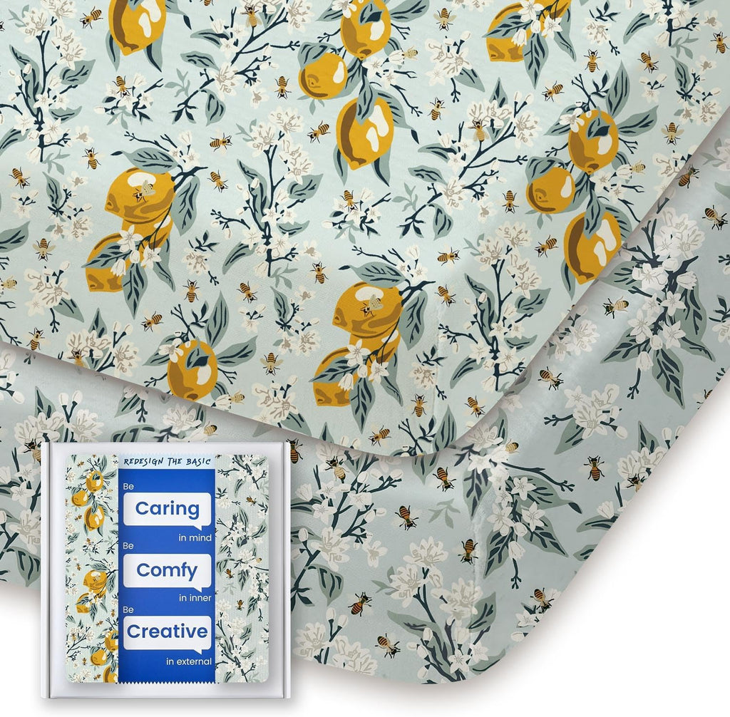 Graco Pack and Play Sheets Fitted, TotBasic Ultra Soft Mini Crib Sheets Boy, Neutral Pack N Play Mattress Sheets Hypoallergenic and Soothing, Premium Jersey Playrad Sheets, 2 Pack