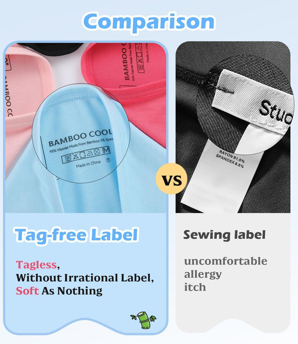 BAMBOO COOL Girls Underwear Kids Soft Skin-friendly Panties Breathable Lightweight Briefs For Teens 6-14 Years 6 Pack