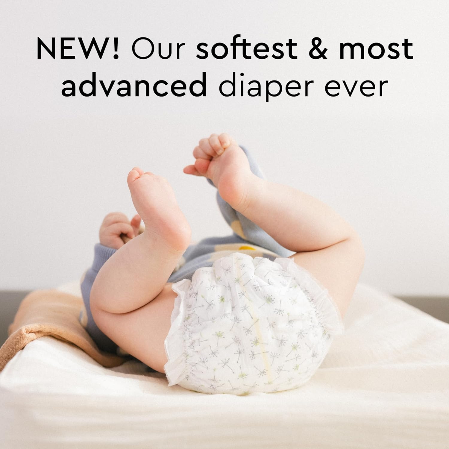 Baby Diapers - Size 3 (13-22 lbs), Monthly Supply (174 Count), Leak Protection, Skin-Friendly, Ultrasoft, Perfume- & Chlorine-Free, Hypoallergenic, Dermatologist Tested, Oeko-TEX®