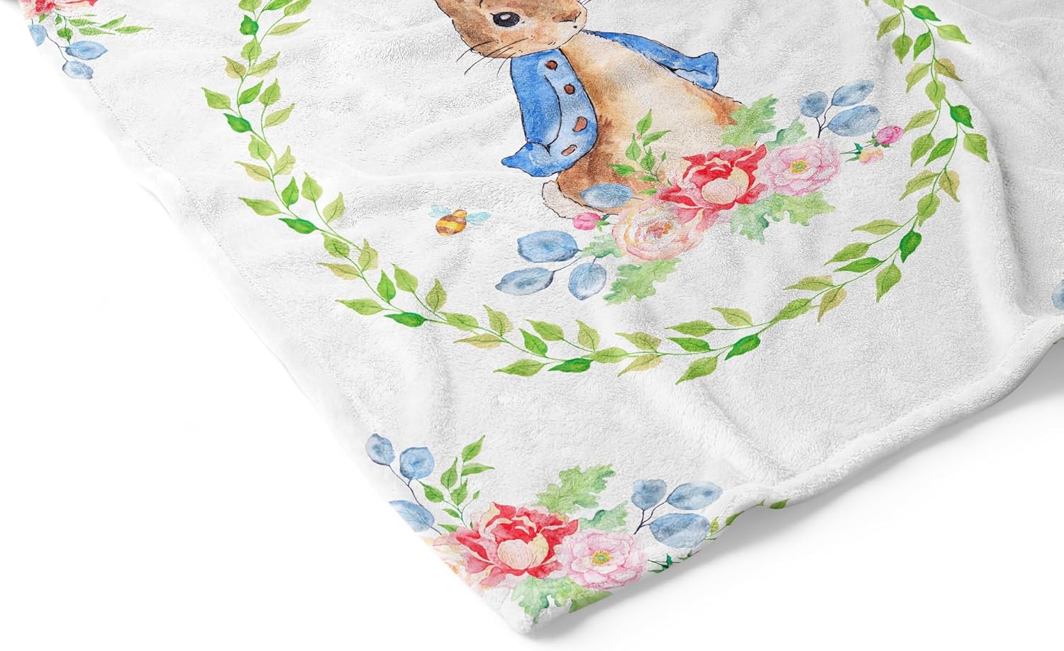 UNIQUE Rabbit Ultra Soft Fleece Baby Blanket 30x40in, Cute Rabbit Baby Blanket, Gender Neutral