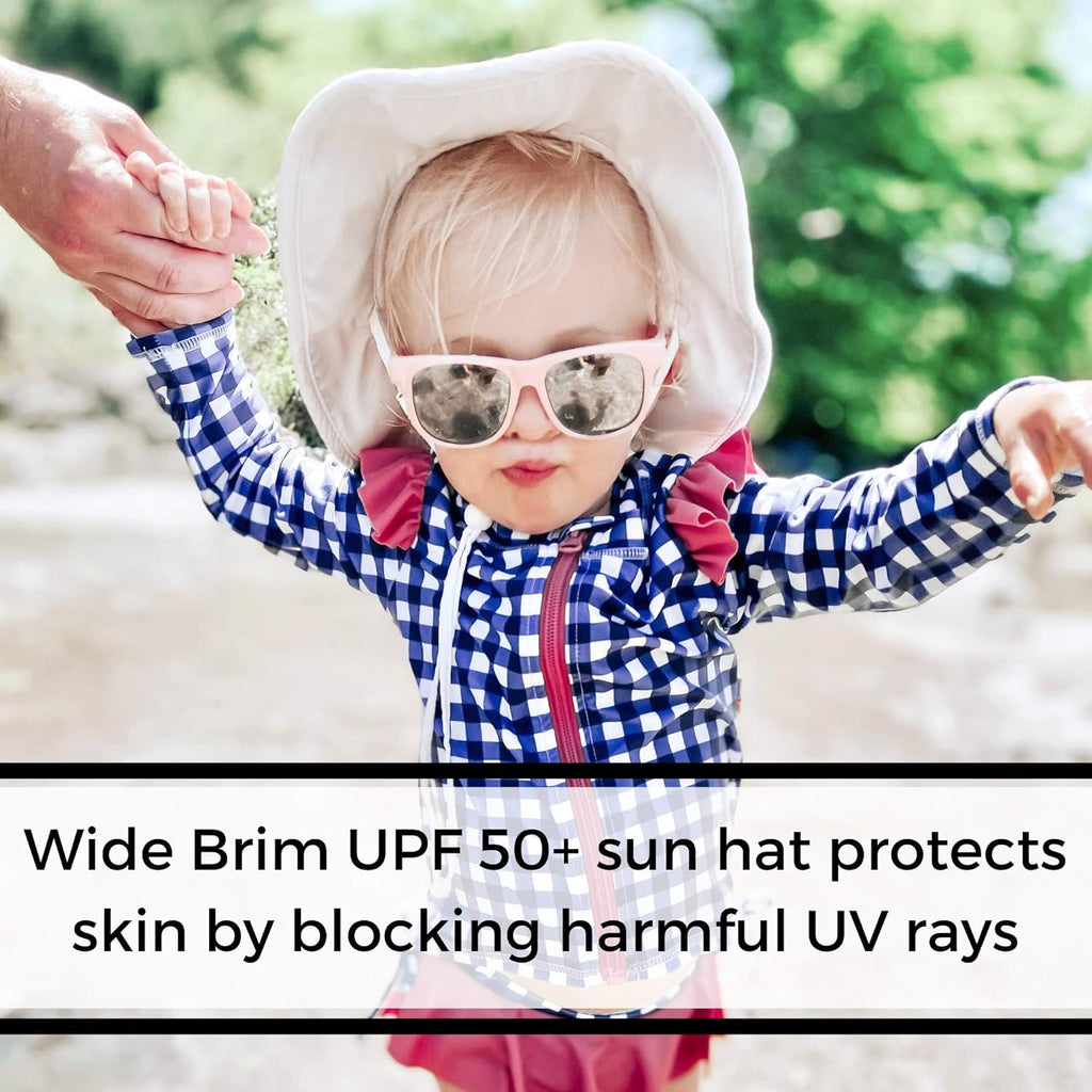 SwimZip Wide Brim Sun Hat | UPF 50+ Protection for Baby, Toddler, and Kids