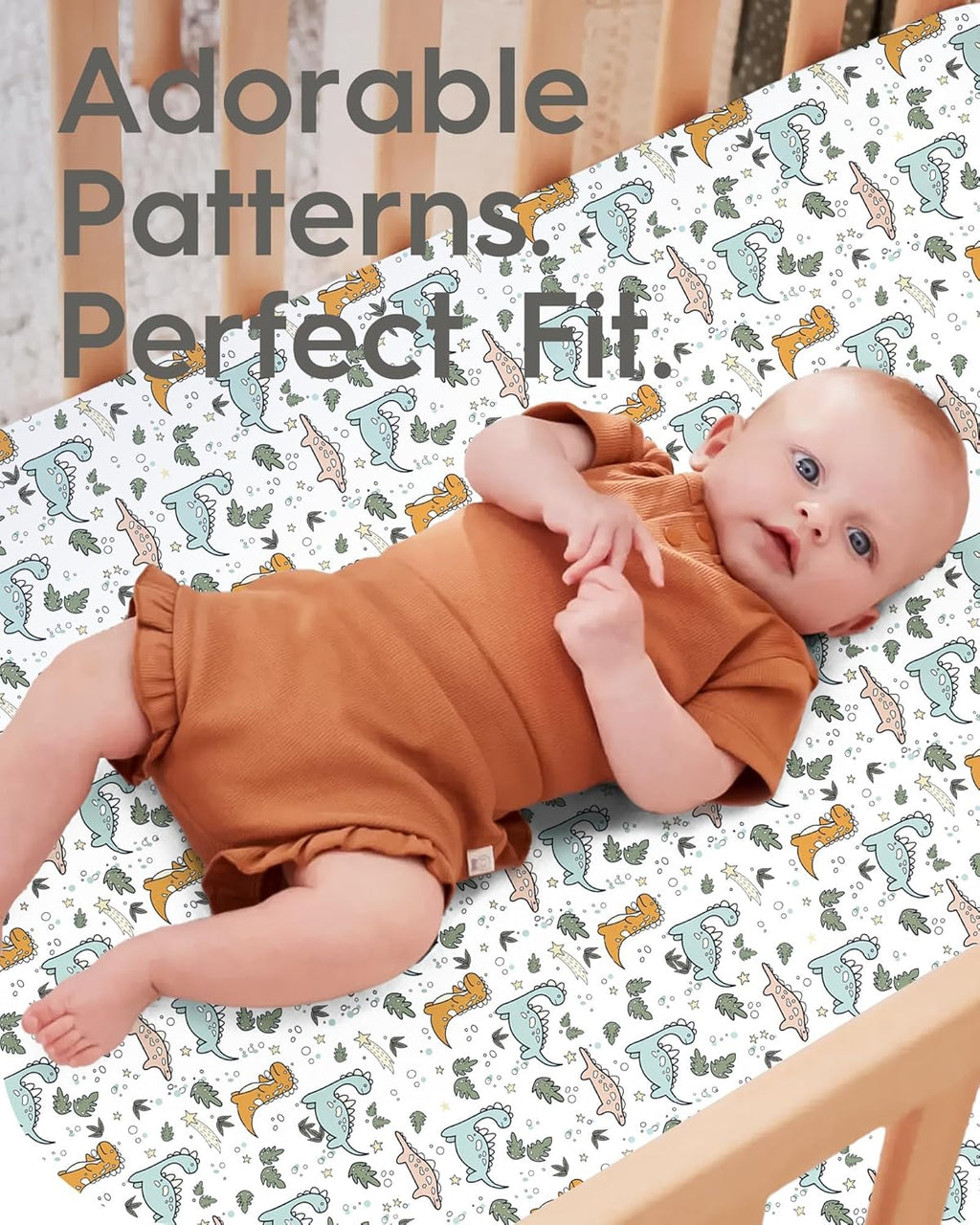 Baby Crib Sheets Boy Girl for Standard Crib Mattress - Ultra Soft Jersey Knit Neutral Crib Mattress Sheet, Safe and Snug, Durable, Stylish Crib Sheet Fitted, 28''x52''x9'' Extra Deep Pocket