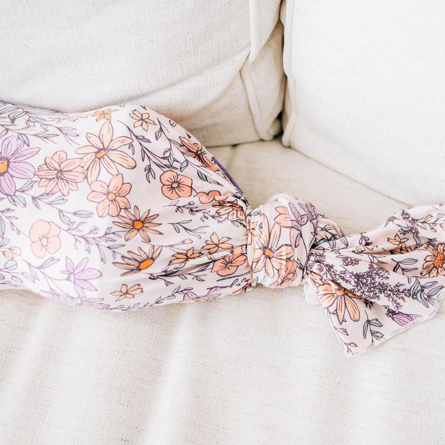 Copper Pearl Large Premium Knit Baby Swaddle Receiving Blanket Flora