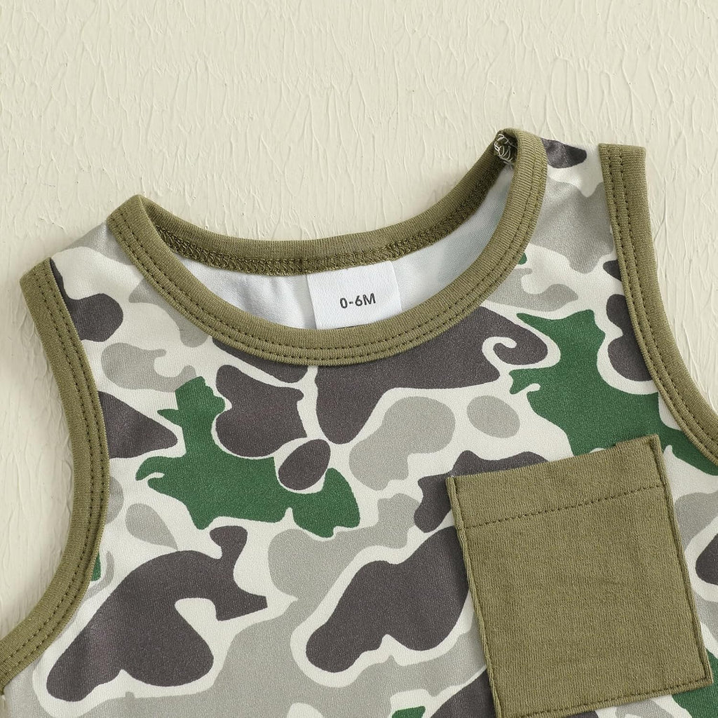 Kupretty Baby Boy Summer Clothes Sleeveless Tank Tops Vest T-Shirt + Casual Shorts Toddler Outfits Set