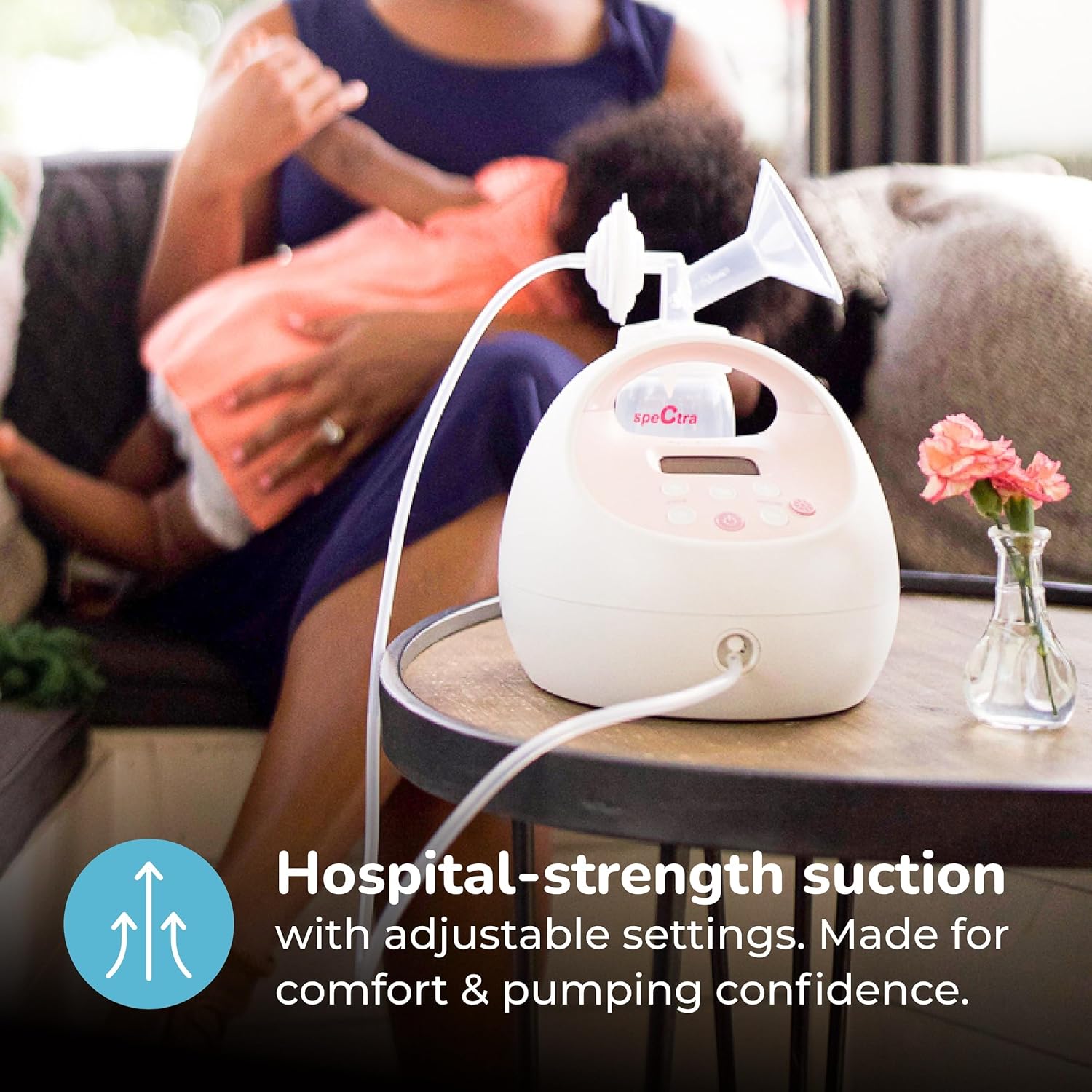 Spectra Baby S2 Plus Premier Electric Breast Pump with Grey Tote Premium Accessory Kit - 24 mm