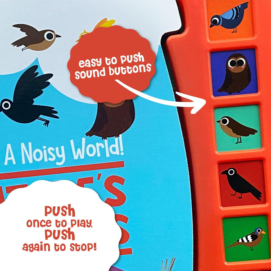 What A Noisy World - Nature's Chirpers - Sound Books for Toddlers - Musical Toys for Toddlers 3-5 - Musical Book for Preschoolers with 6 Different Sounds - Screen-Free Birthday Gifts