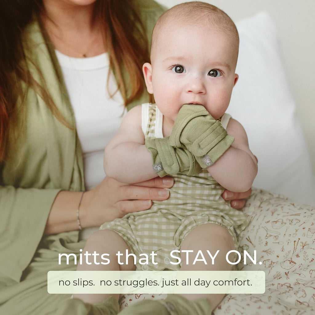 goumikids Viscose Made from Bamboo Cotton Anti-Scratch Soft Stay-On Mitts