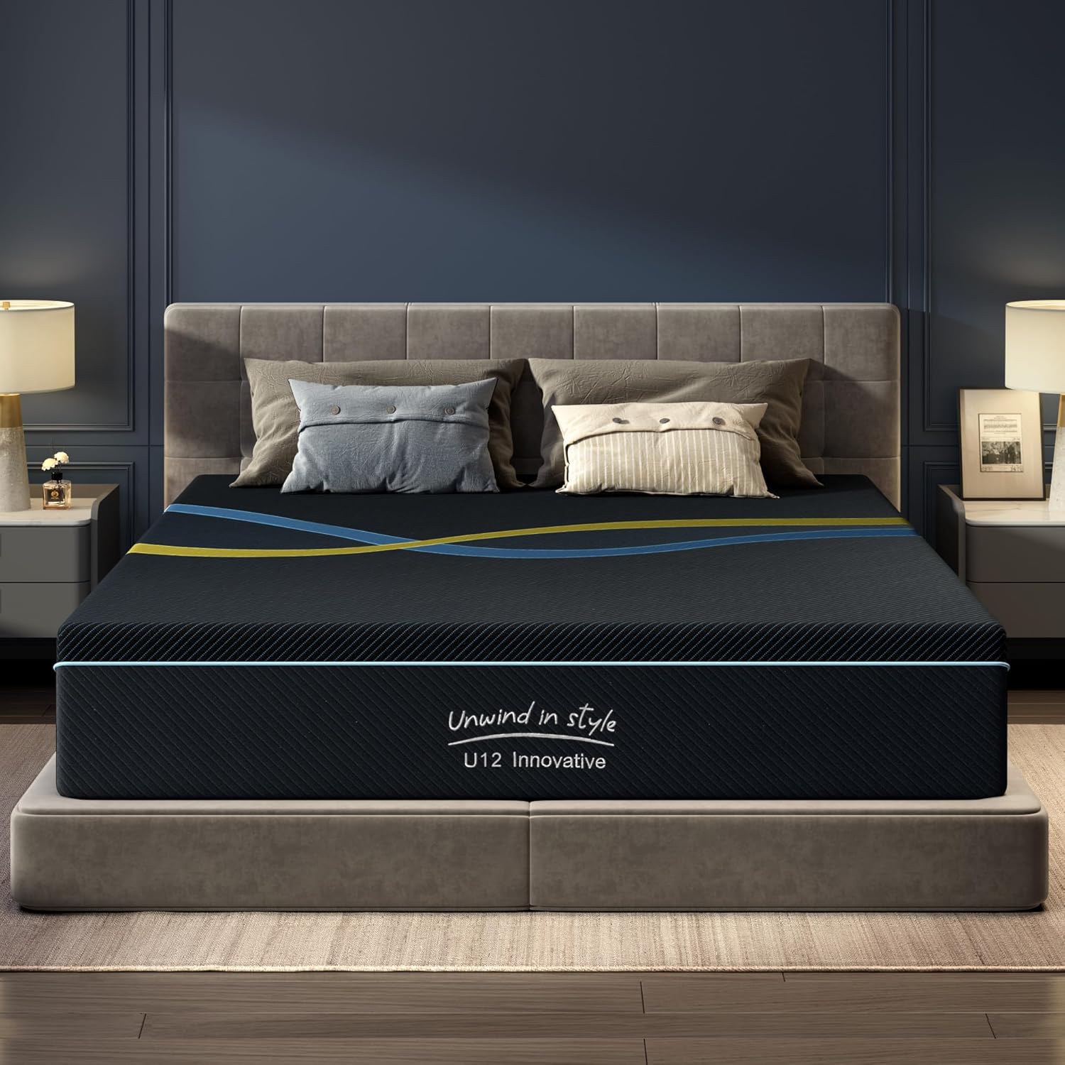 14 inch Queen Mattress Multi-Layer Memory Foam Mattress - Medium Firmness with Bamboo Charcoal & Green Tea Infusion