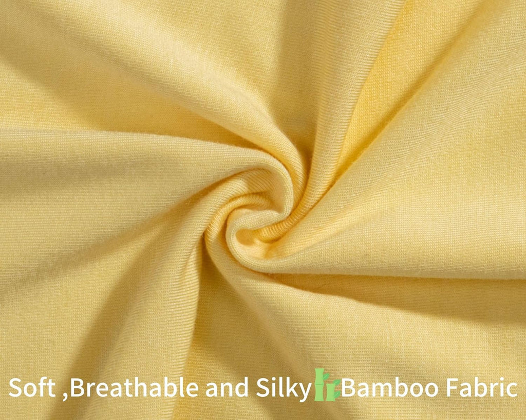 GUISBY Rayon Baby Pajamas, Short Sleeve Footless Rompers, Snap Closure Sleeper for Boy Girls