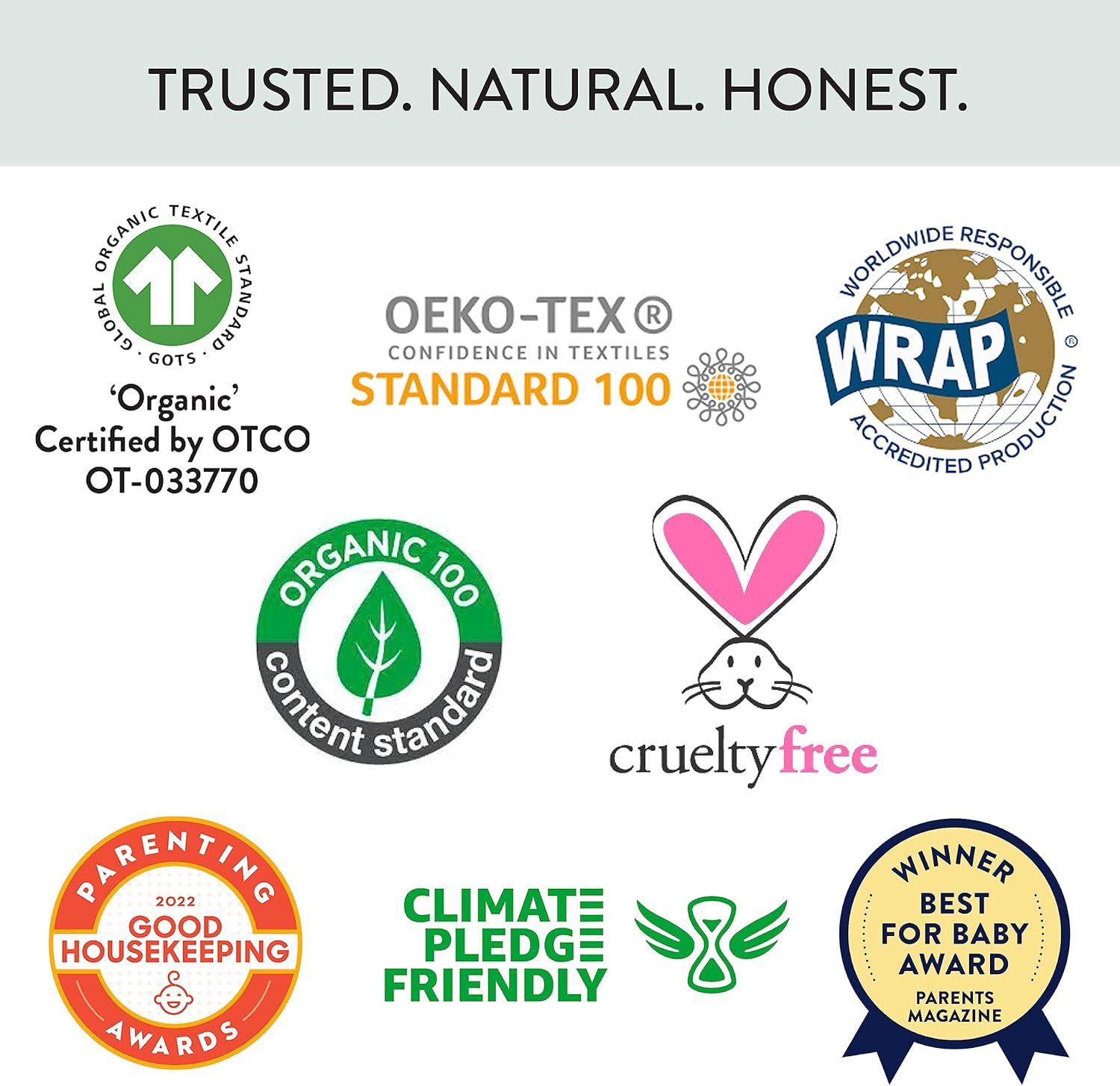 HonestBaby 3-pack Footed Pants Roomy Fit Pull on Bottoms 100% Organic Cotton for Infant Baby Boys, Girls, Unisex