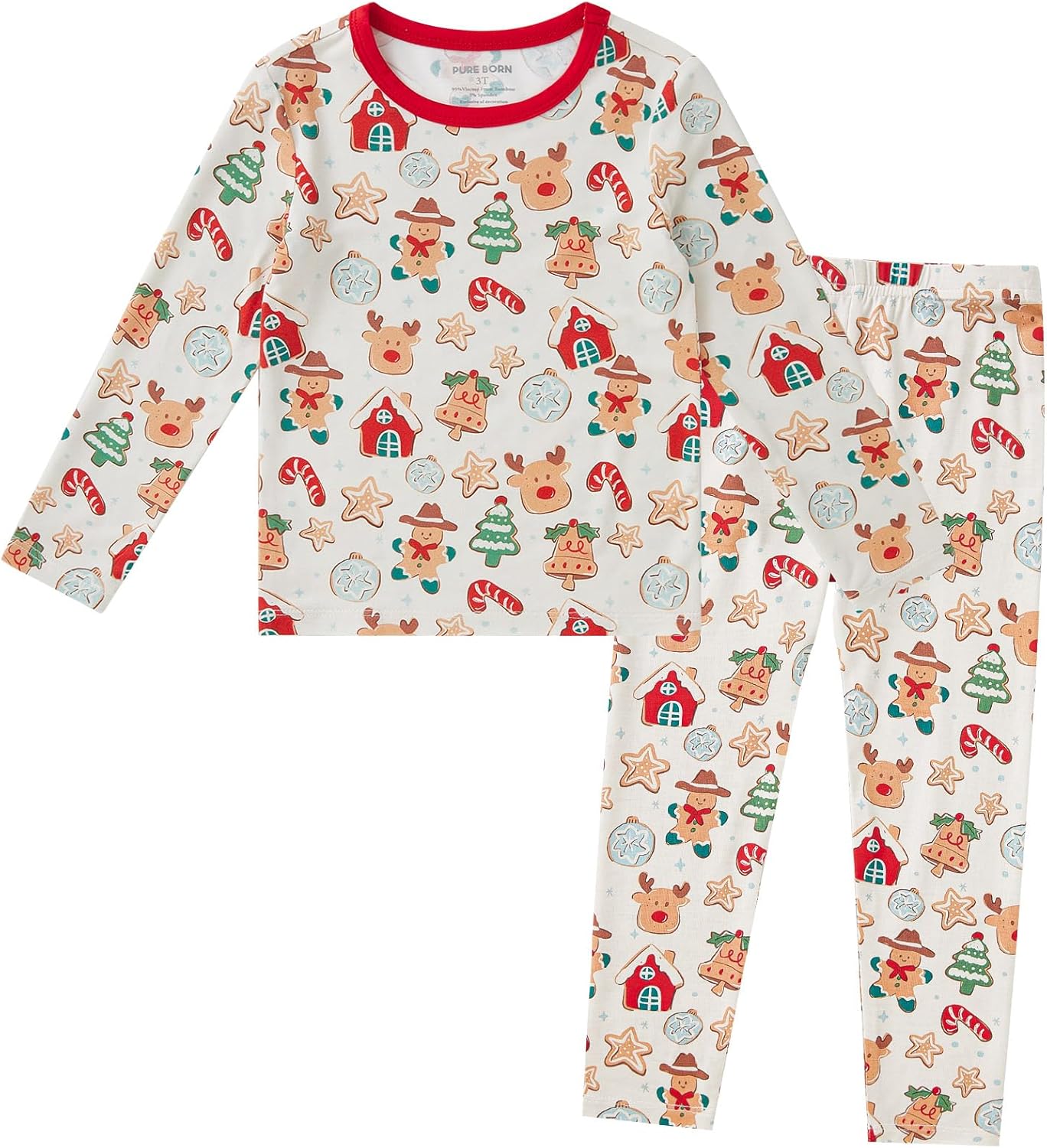 pureborn Baby Toddler Kids Viscose from Bamboo Pajamas Set Pjs 2pcs 18M-8Y