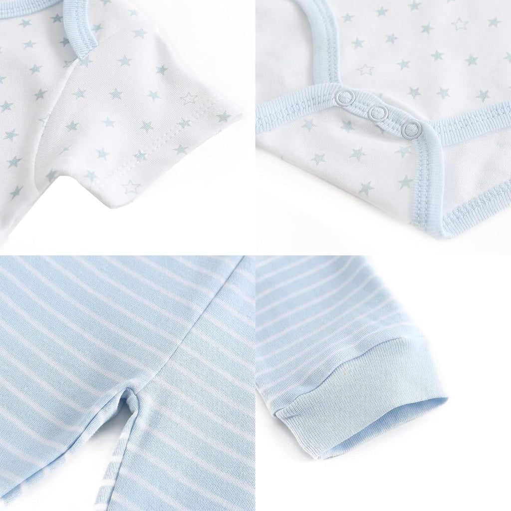 Newborn Layette Gift Set Bodysuits Pants for Baby Girl and Boy 24 Piece 100% Cotton Essentials and Accessories