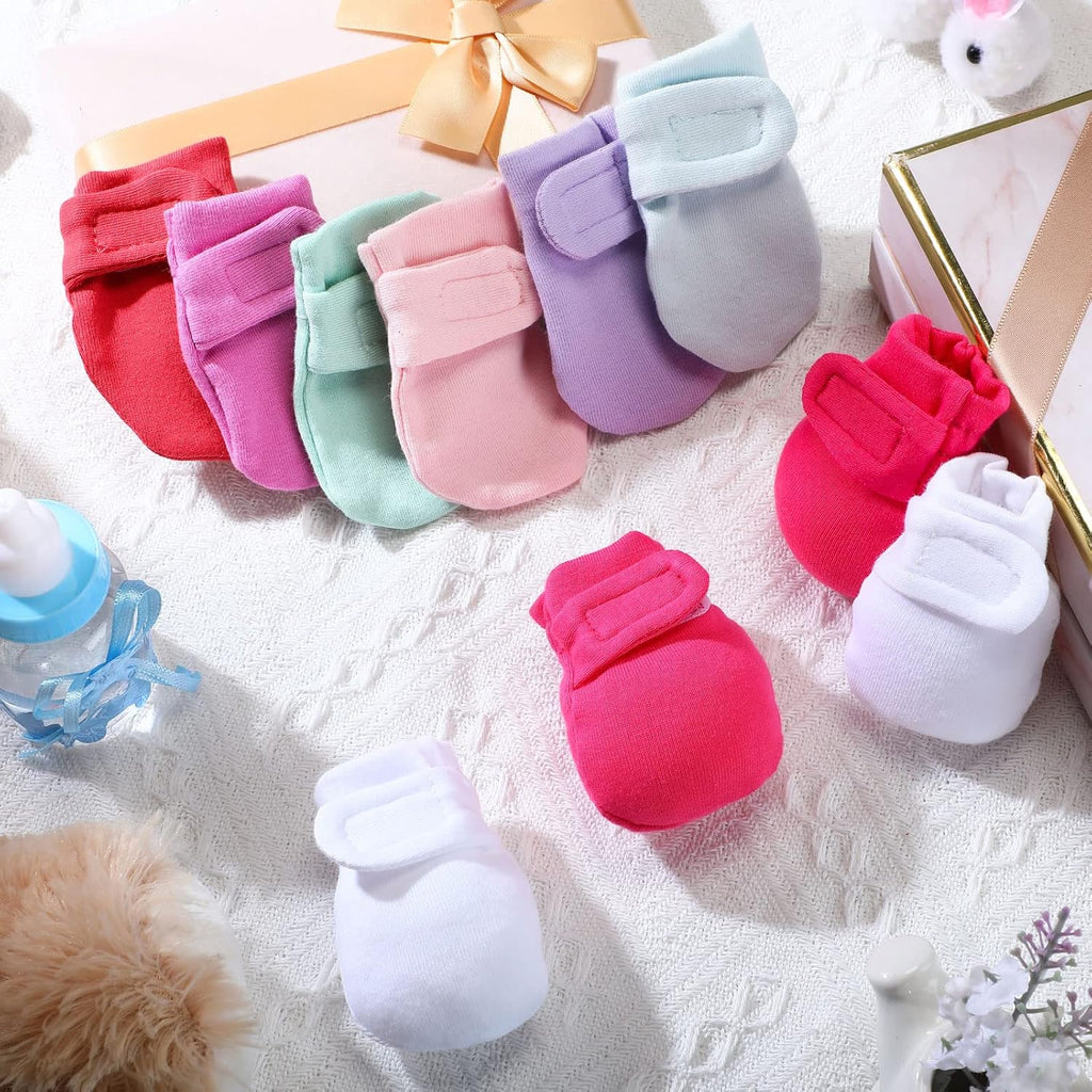 Adjustable Baby Mittens No Scratch Newborn Cotton Breathable Gloves Warm Baby Mitts for Boys Kids