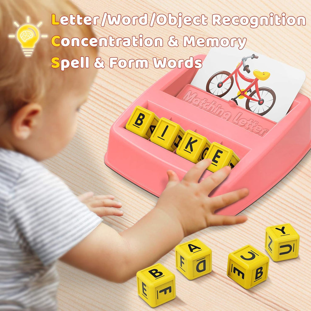 Educational Toys for 3-5 Year Old Girls Gifts, Matching Letter Game Preschool ABC Learning Toys for Kids Ages 4-8 Years, Christmas Birthday Gifts for Toddler Toys Age 2-4