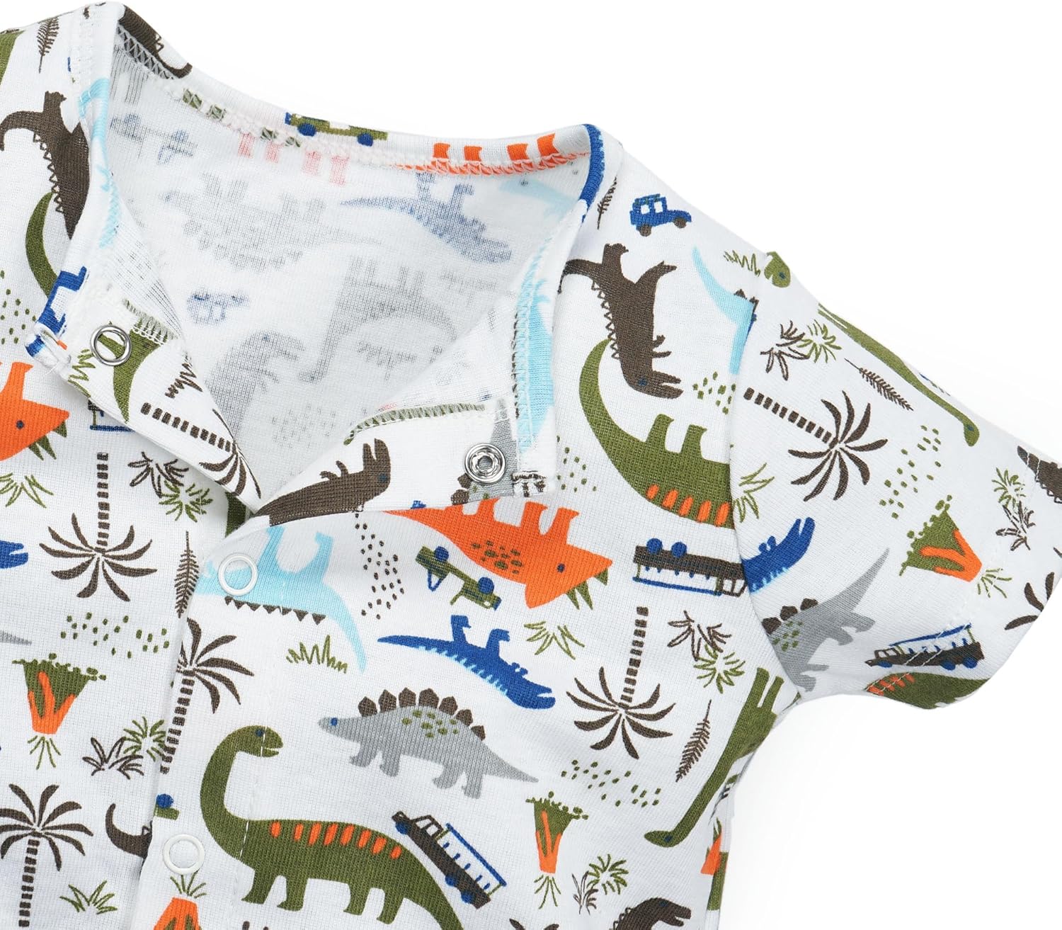 3-Pack 100% Cotton Baby Boy Rompers,0-24Months Short Sleeve Toddler Romper,Breathable Spring/Summer Clothes