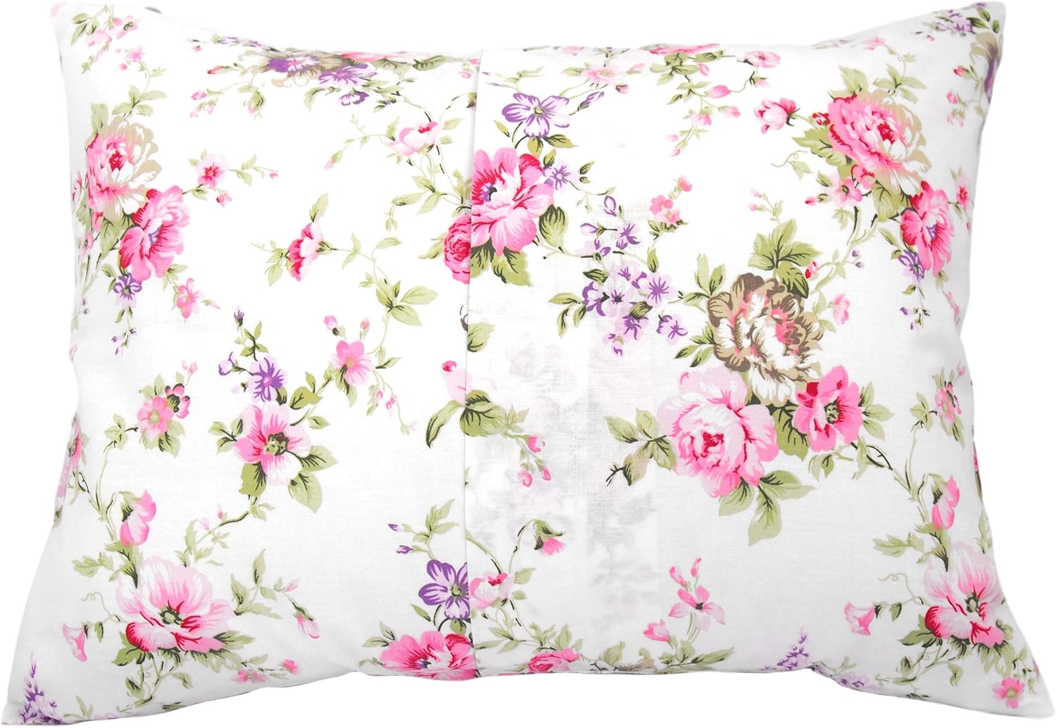 13x18 Toddler Pillowcase Cotton - Rose Pink Pillow Covers for Girls, Crib Pillows for Toddlers, Travel Size Pillow Case Cover for Girls - Pink Roses