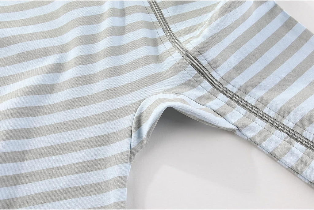 2 Pack Unisex Baby Short Sleeve Rompers 2 Way Zipper New Born One-Piece Jumpsuits 0-24Months Infant Outfits