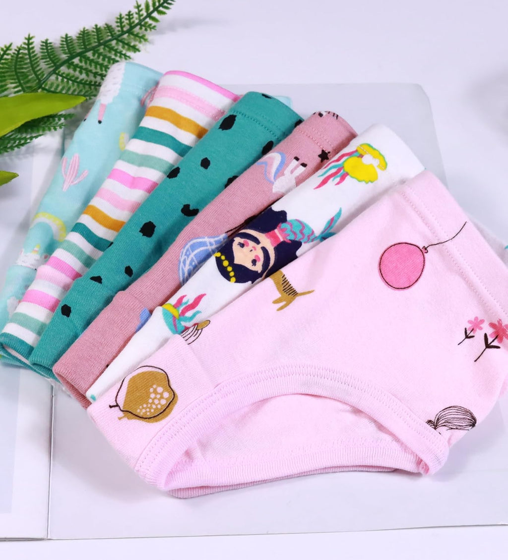 Boboking Girls Soft Underwear Toddler Kids Briefs Cotton Panties 12-pack