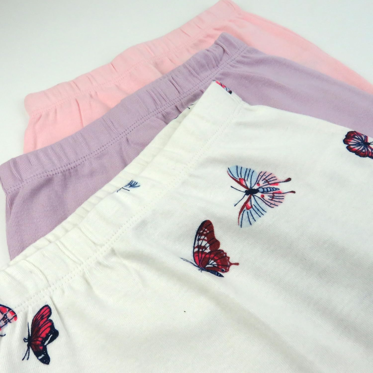 HonestBaby 3-pack Footed Pants Roomy Fit Pull on Bottoms 100% Organic Cotton for Infant Baby Boys, Girls, Unisex