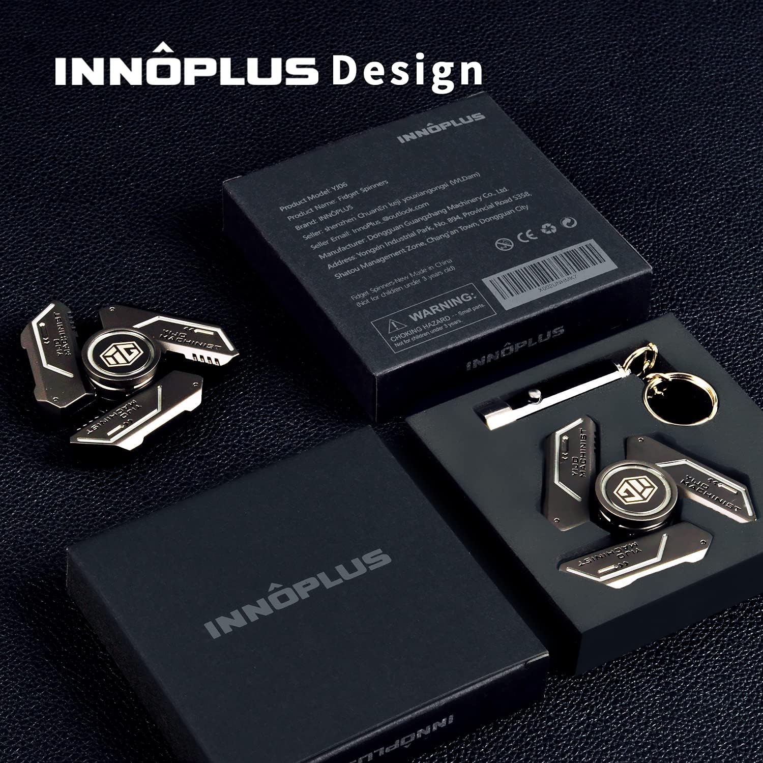 Fidget Spinners, Fidget Spinners Toy, Stress Anxiety ADHD Relief Figets Toy, Spinner Gifts for Adults and Kids, Metal Finger Hand Toy with Luminous Light, Absorb Solar Light Then Release in Dark