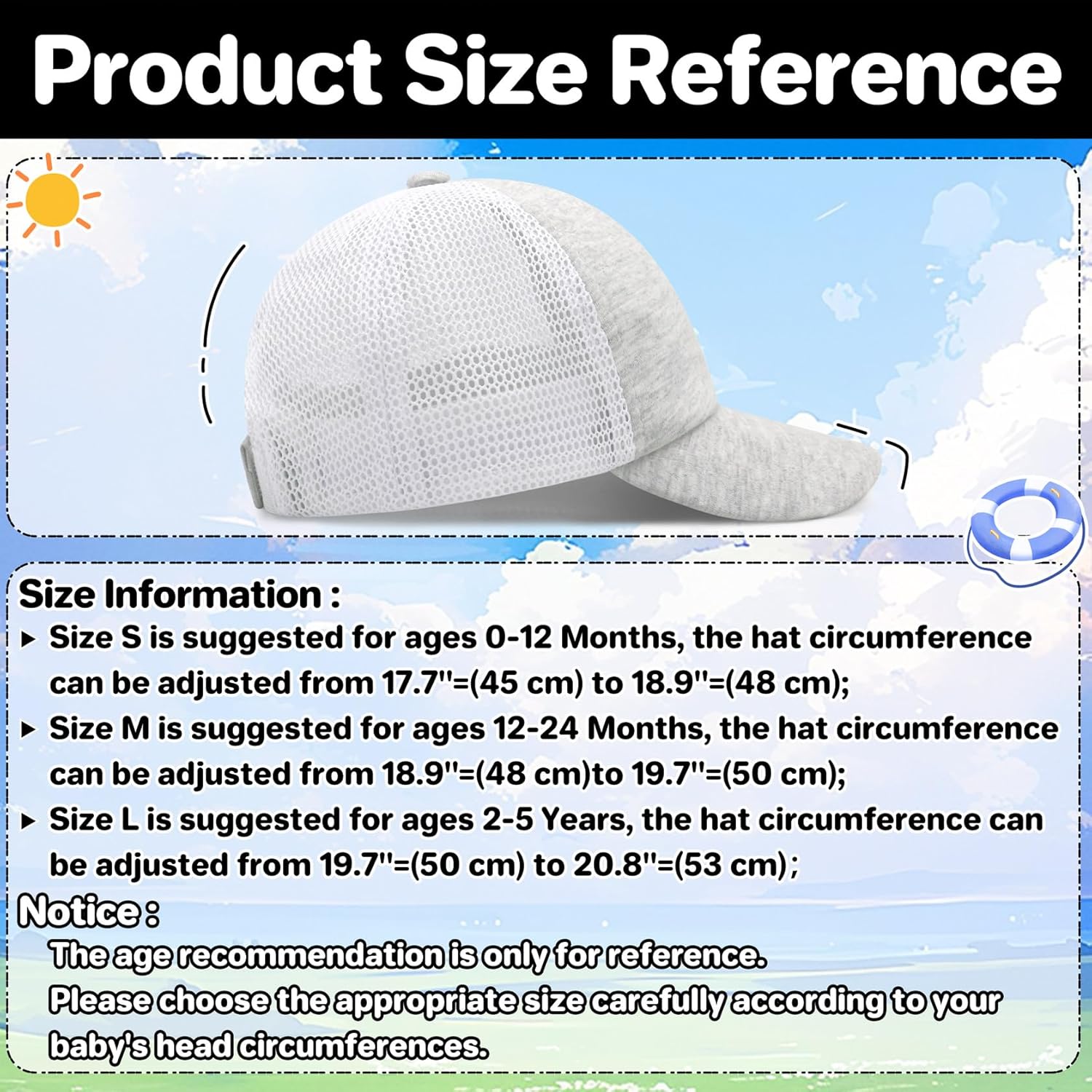 qikqik Baby Baseball Cap Toddler Baseball Hat with Mesh Infant Sun Hat UPF 50+ Baby Ball Cap Toddler Girl Hats Kids Hat Boys