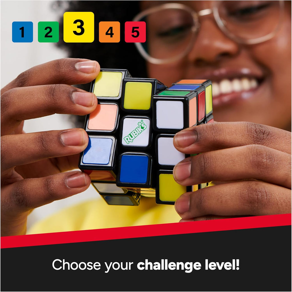 Rubik's Re-Cube, The Original 3x3 Cube Made with 100% Recycled Plastic 3D Puzzle Fidget Cube Stress Relief Travel Game, for Adults and Kids Ages 8+