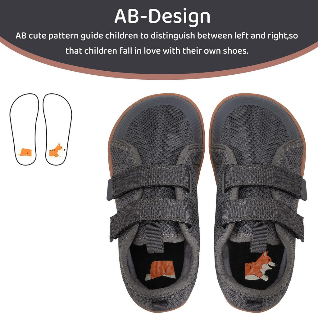 WateLves Toddler Little Kids Wide Barefoot Shoes The First Walking Shoes Girls Boys Breathable Zero Drop Minimalist Sneakers with Wide Toe Box Natural to Grow