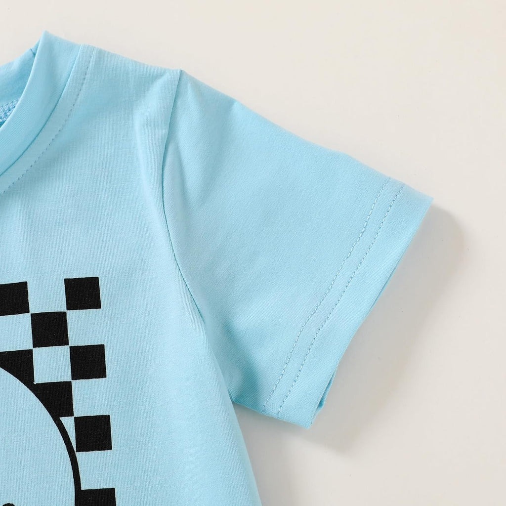 Happy Town Toddler Clothes Baby Boy Girl Smiley Face Shirt Short Sleeve T-Shirt Tee Summer Tops Outfits