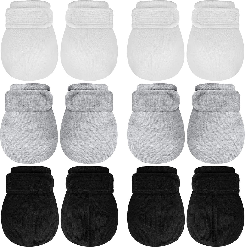 Newcotte Adjustable Baby Mittens No Scratch Newborn Cotton Breathable Gloves Warm Baby Mitts for Boys